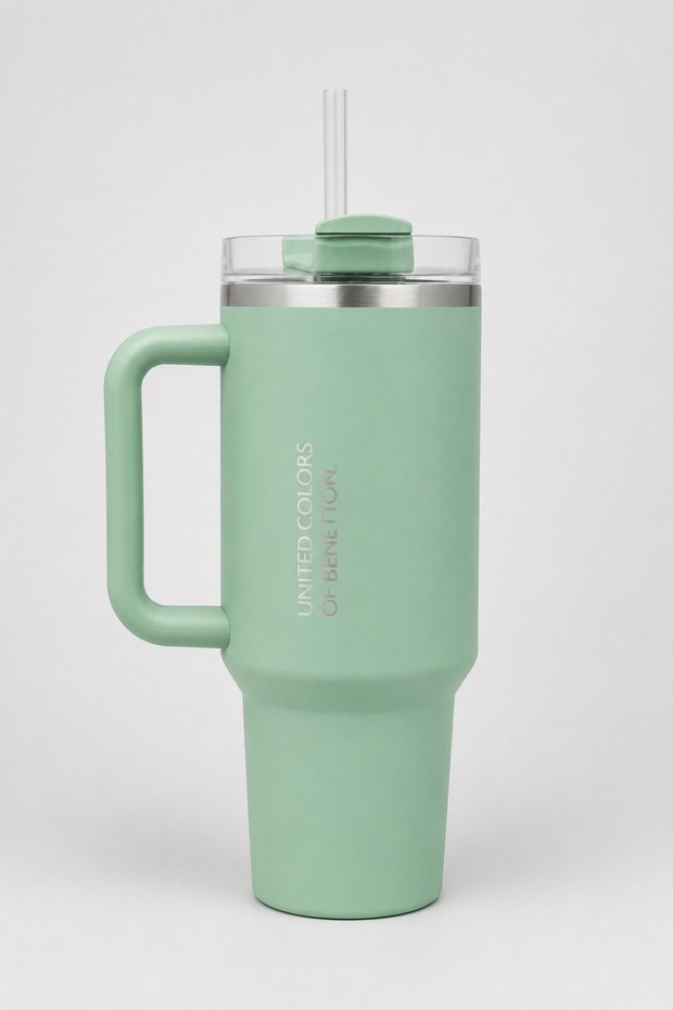 Steel Thermos with Straw 900 ml