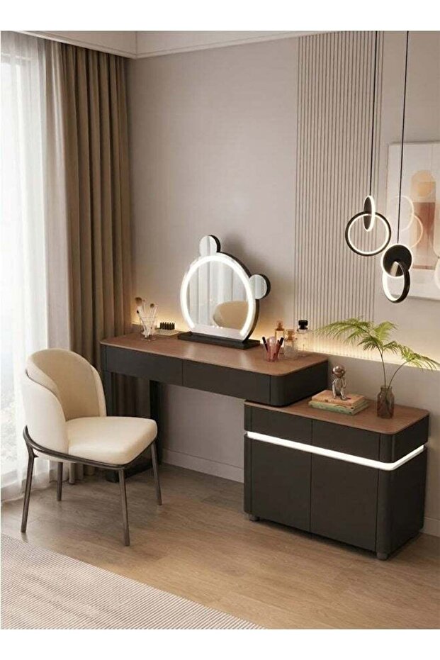 Elegant and Efficient Smart Dressing Table for Contemporary Living Spaces with LED Mirror