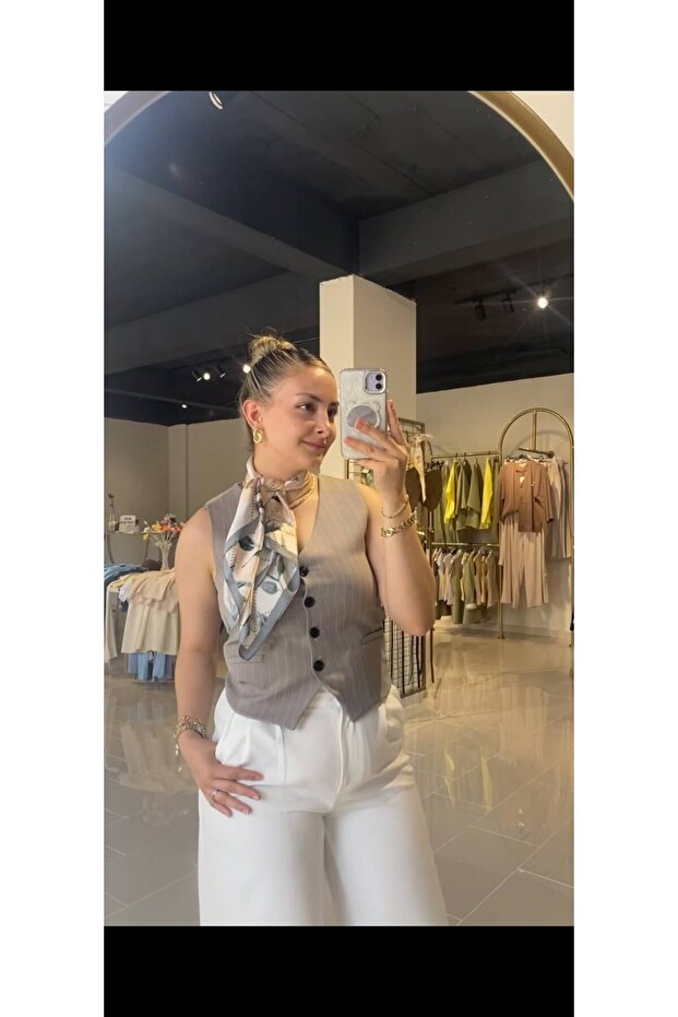 GRİ BLAZER YELEK