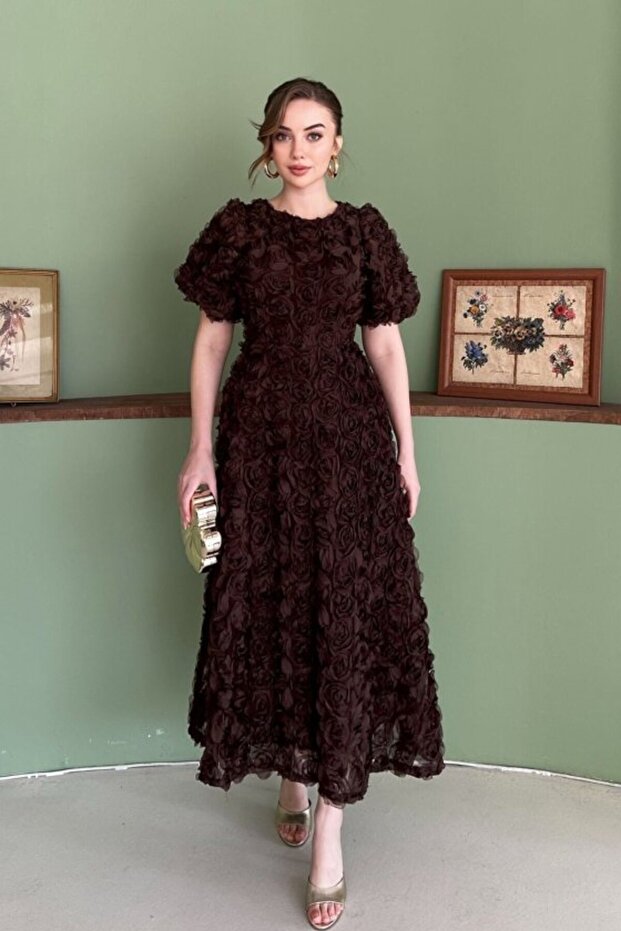 Coffee Rose Dress