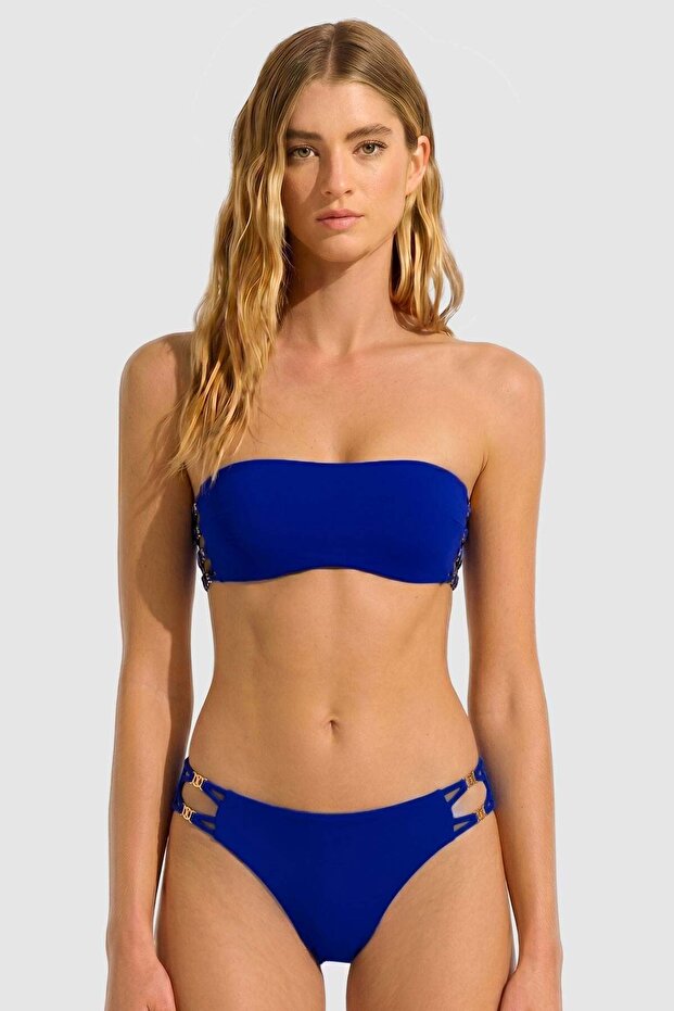 Egyptian Accessory Strapless Bikini Set Cobalt Blue