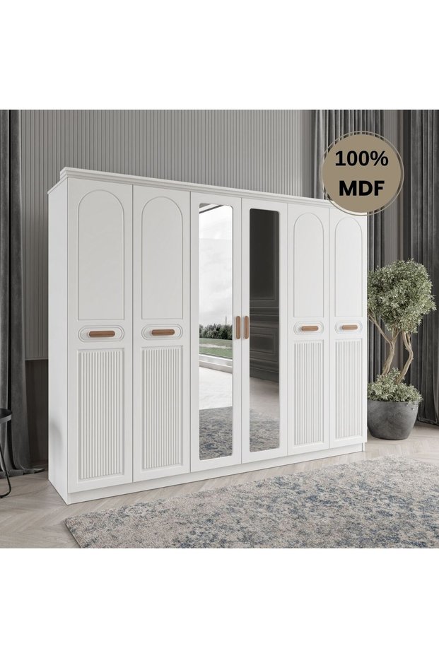 Pera 6 kapak MDF gardırop