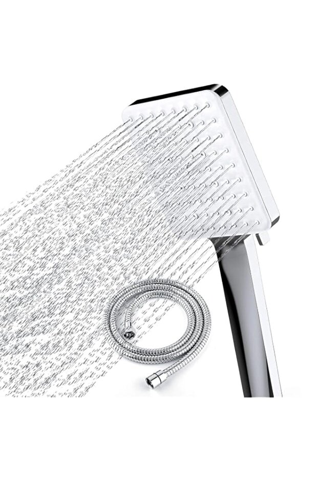 Shower Head with Hose Set with 6 Settings Spray Mode, Chrome - 1.5m