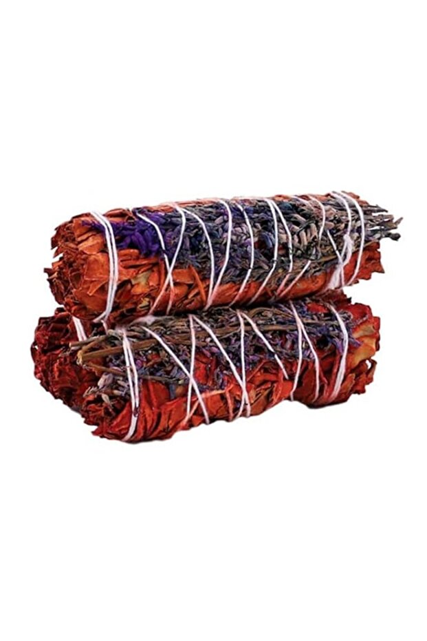 Dragon.s Blood and Lavender Smudge Stick Bundle, 1-Pack, Dried Herb Bundles