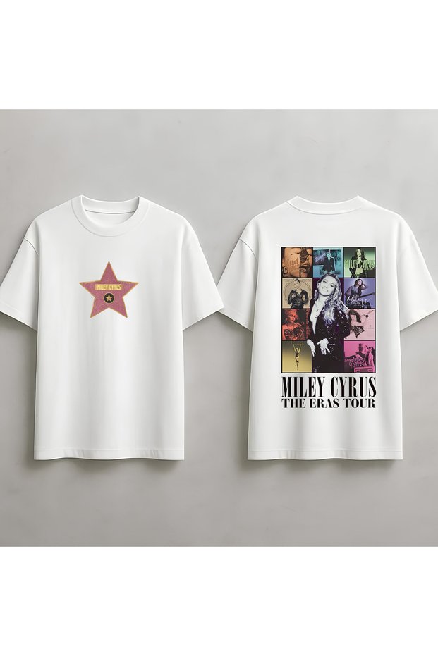 Miley Cyrus Printed Unisex Oversize Cut 100% Cotton Crew Neck T-Shirt