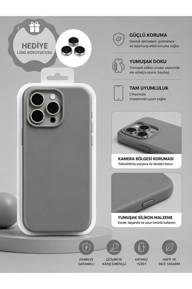 iPhone 14 Plus (6.7 Inch) Compatible Velvet Interior Stain-Resistant Premium Launch Case with Special Box and Lens Gift