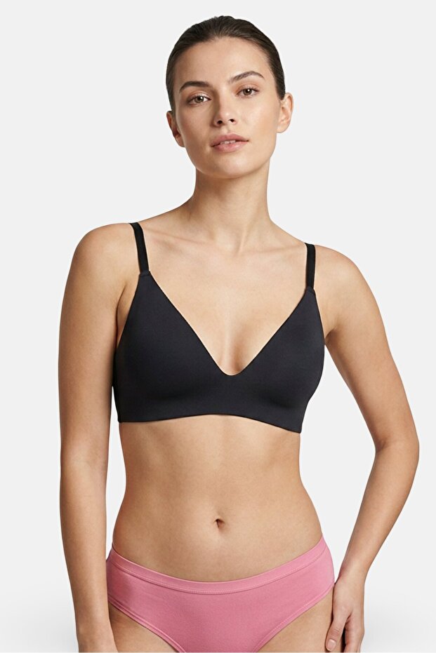 Women 3 Pieces Plain Padded Bra, Multicolor