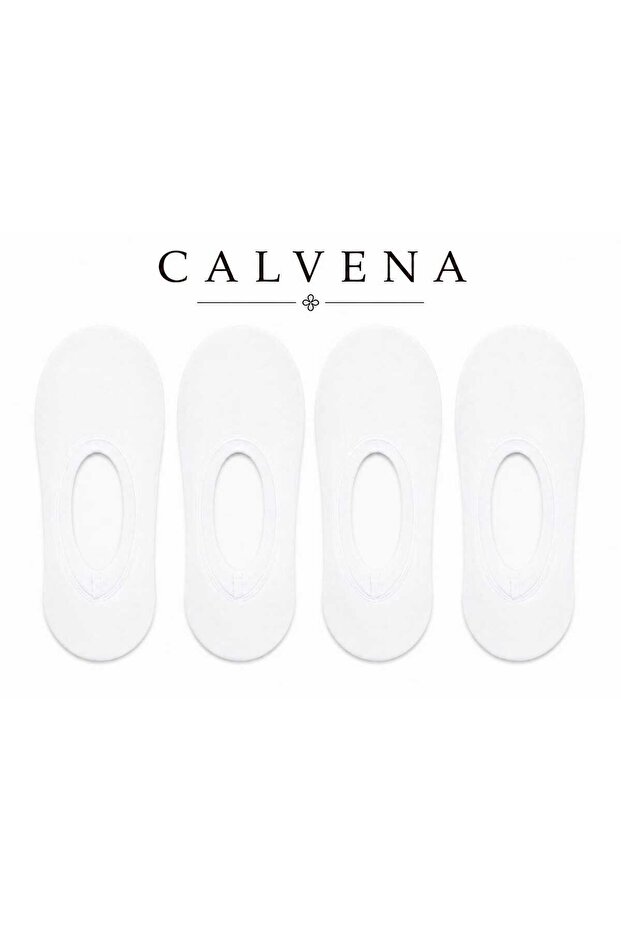 Women's 4 Pairs Thin Black and White Tulle Invisible Socks