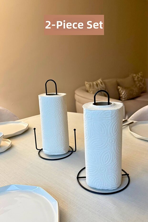 Set of 2 Black Vertical Paper Towel Holders Vertical Paper Towel Holder Kitchen Set