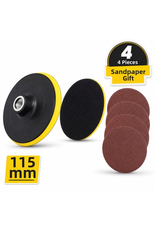 115 mm Cirt Sanding Base (4 Pieces of Sanding Pads as a Gift)