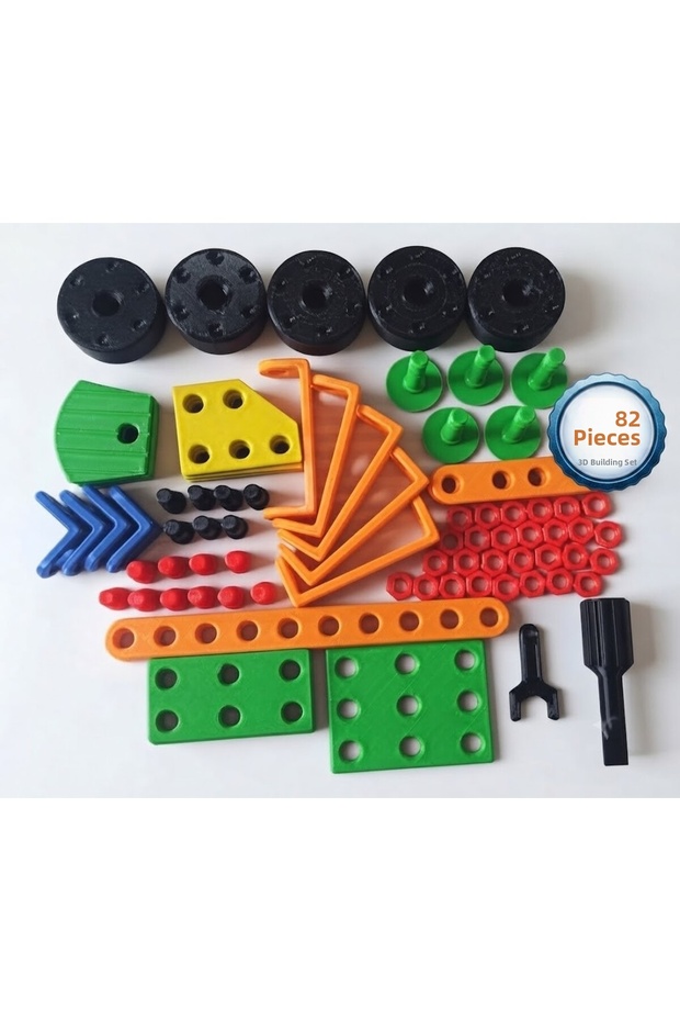 Educational Take Apart Toy Car Set 3D Nut Bolted Construction Blocks Stem Educational Toy 82 Pieces