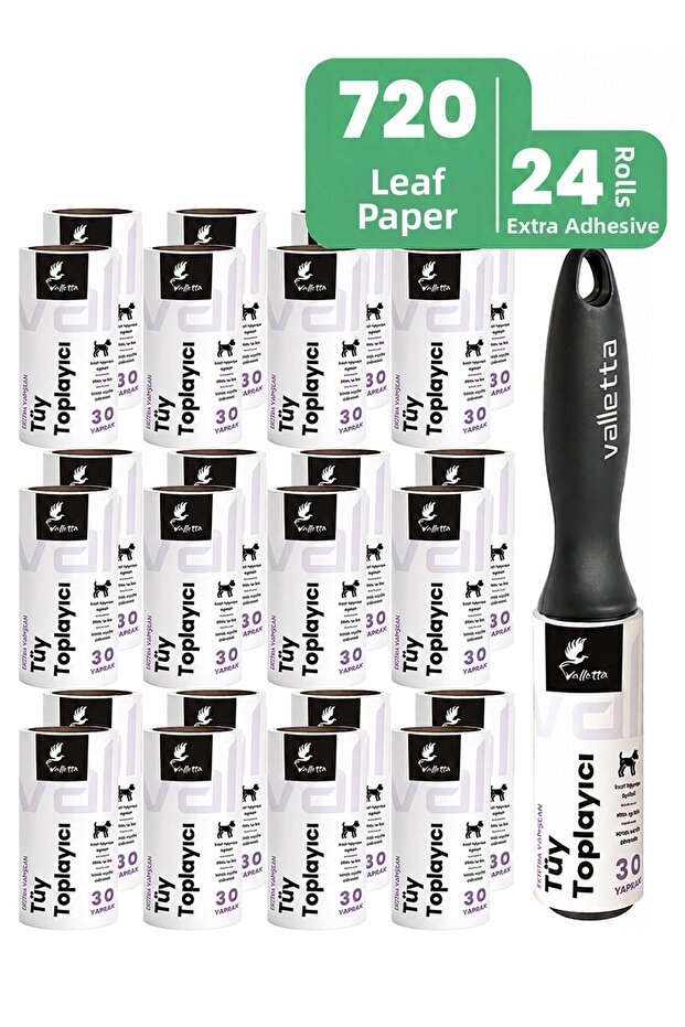 Alamos 24 Pieces of Replacement Rollers for Lint Collector, Total 720 Sheets of Sticky Paper