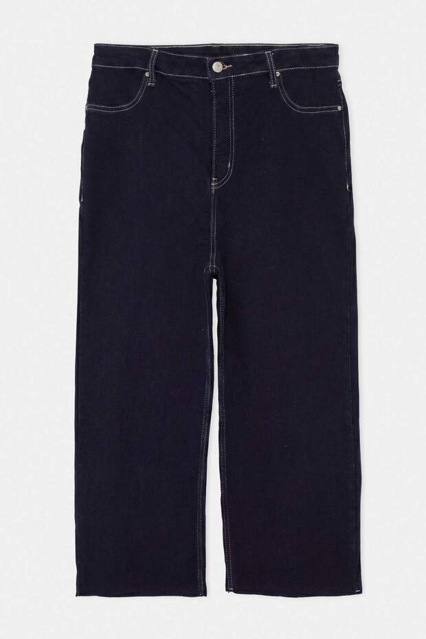 Koyu Mavi Yüksek Bel Comfort/Esnek Bilek Boy Straight Jeans TBBSS26CJ00060 - 4