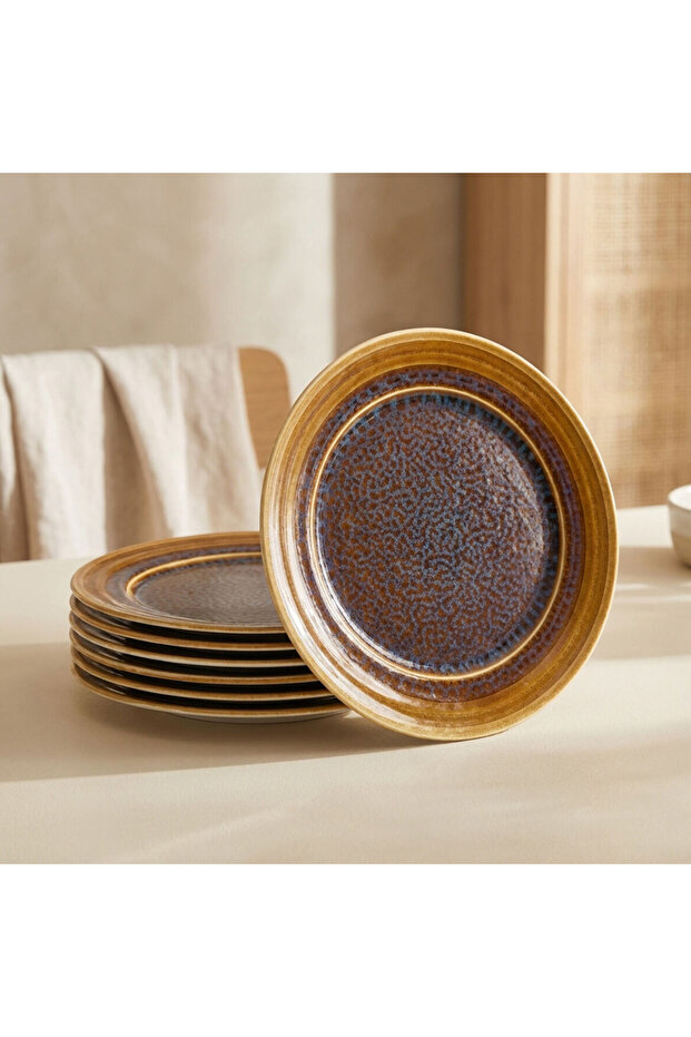 Güral 6 Pieces 27 cm Serving Plate Reactive Saura 137