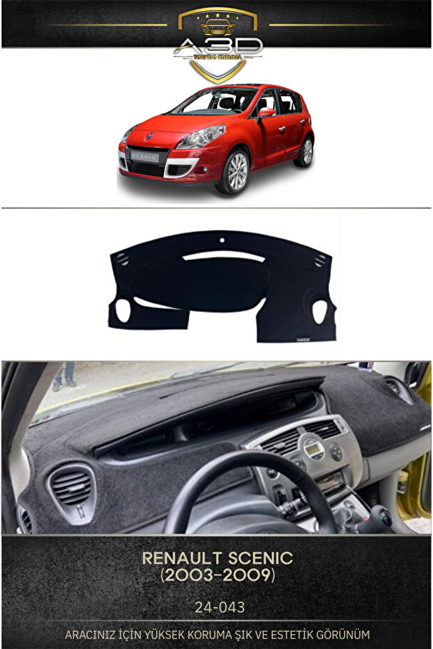 Renault Sceni̇c (2003-2009) Torpedo Protection Protective Case Carpet Cover Accessory Spare Part