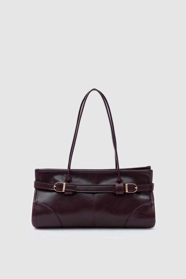 Enyola Vintage Baguette Bag Plum
