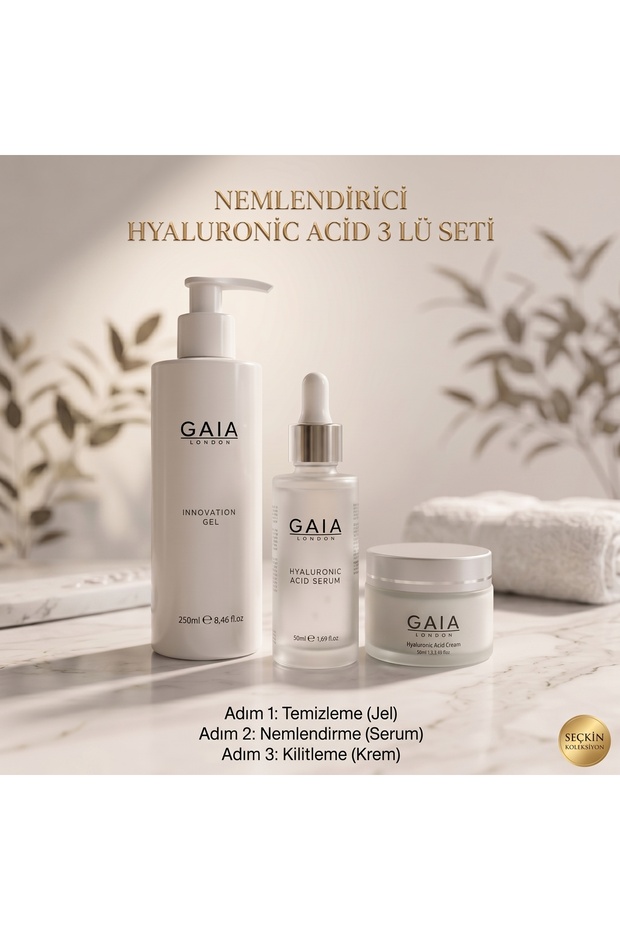 Moisturizing Care Set (Hyaluronic Acid) Set of 3 (Hyaluronic Cream-Hyaluronic Serum-Innovation Gel)