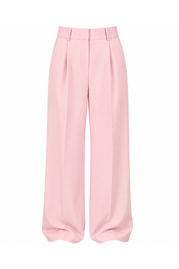 Women's Flowy Casual Palazzo Fabric Trousers