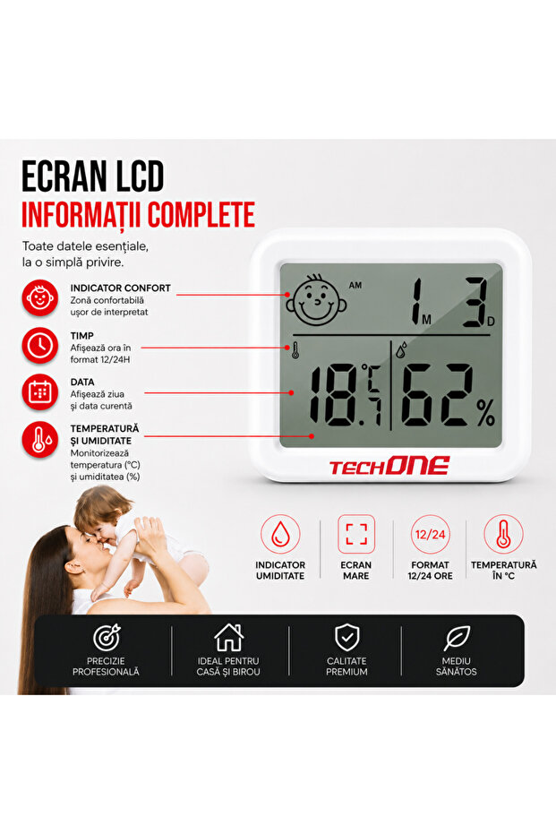 Termometru și higrometru de cameră CX-0813 - 3