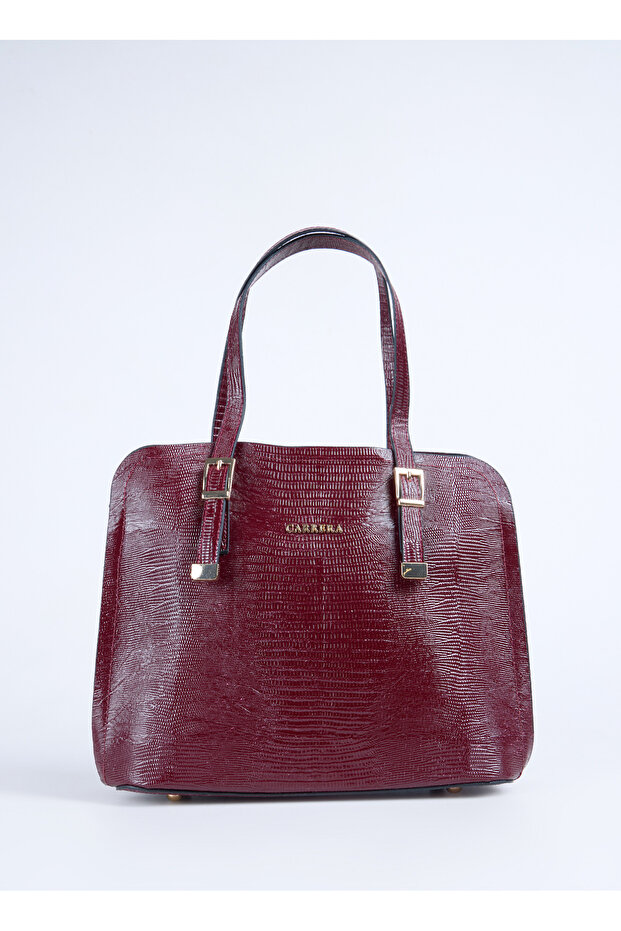 Burgundy Women's Leather Shoulder Bag Carbyn02 Lzr