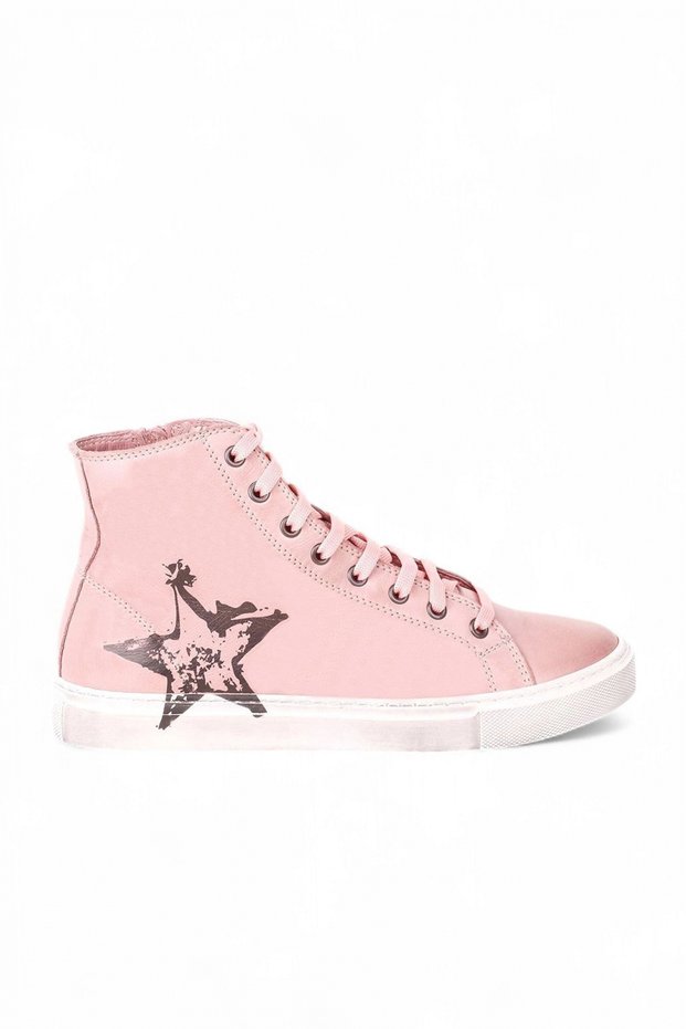 Dusty Rose Leather Women's Printed Sports Boots 01Wr1806