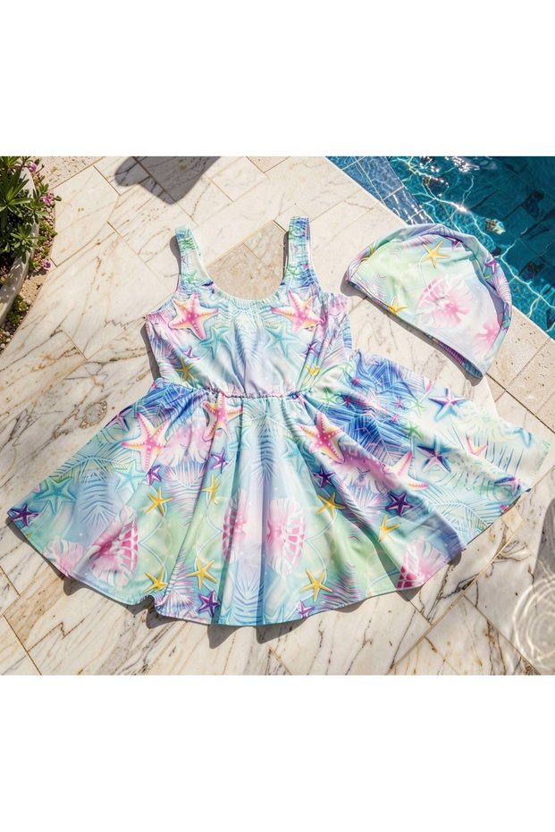 Girl's Skirted Swimmer Swimsuit