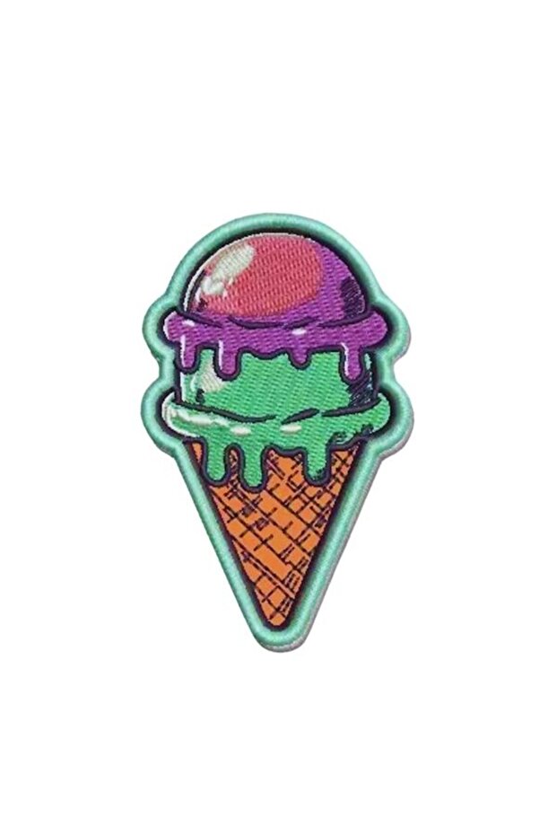 Velcro Hook Patch, Tacti-Cool KIDS Collection, Ice Cream Cone for bag/vest, tech gadgets 8x4.9cm