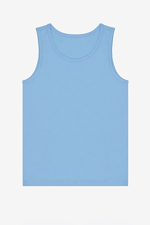 Boy's Blue Solid Cotton 3-Piece Multi-Colored Undershirt - 3