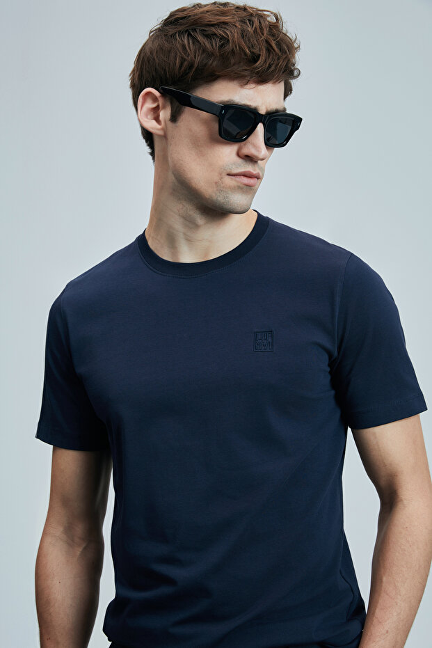 Pablo Modern Grafik T- Shirt Lacivert - 3
