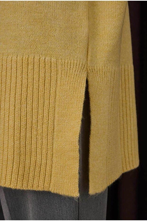 Turtleneck Basic Sweater Soft Yellow - 5