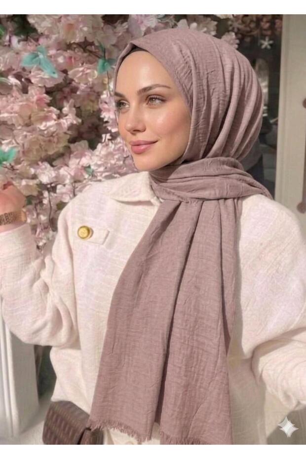 شال من الخيزران بلون وردي فاتح