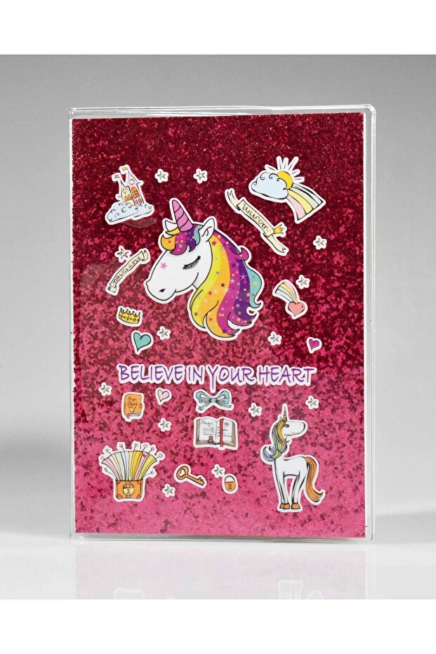 Fuchia Unicorn Simple Notebook - 2
