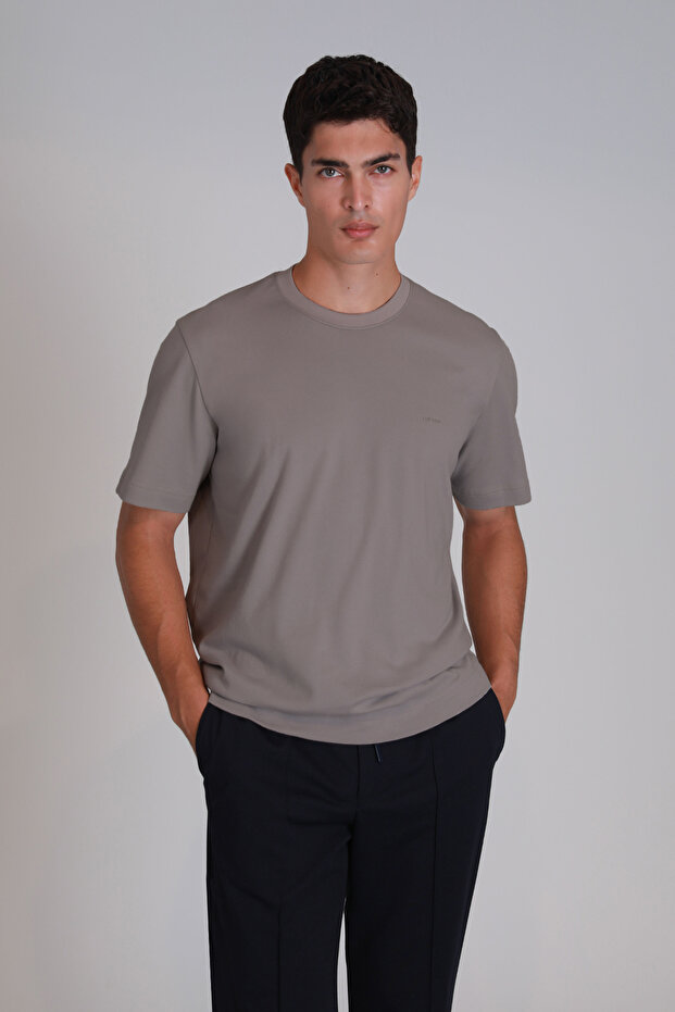 Casa Men's Basic T-Shirt Sand - 4