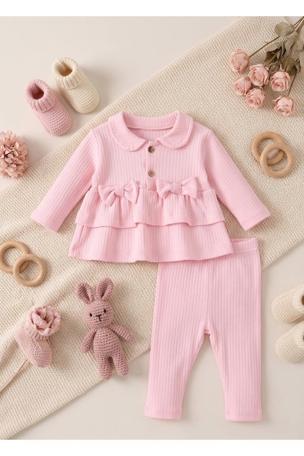 Baby Girl Set with Bow Detail