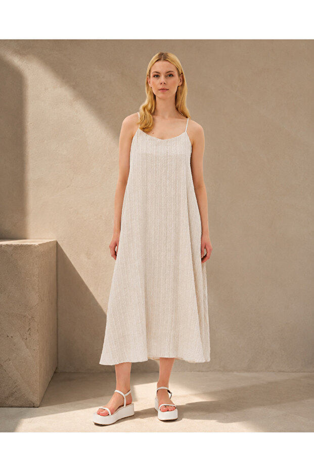 Women's Lined Maxi Dress, Sleeveless Spaghetti Strap, Casual Summer Fit,