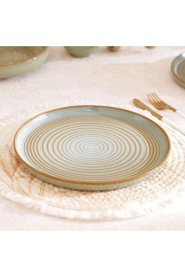Mallorca Reactive Glaze Stoneware Dinner Plate Dia26cm -grey & Brown