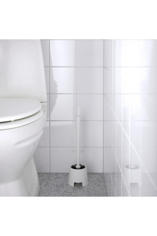 White Toilet Bowl Brush 36.5 cm Plastic
