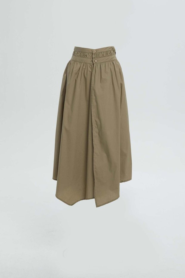 Solid Midi Skirt