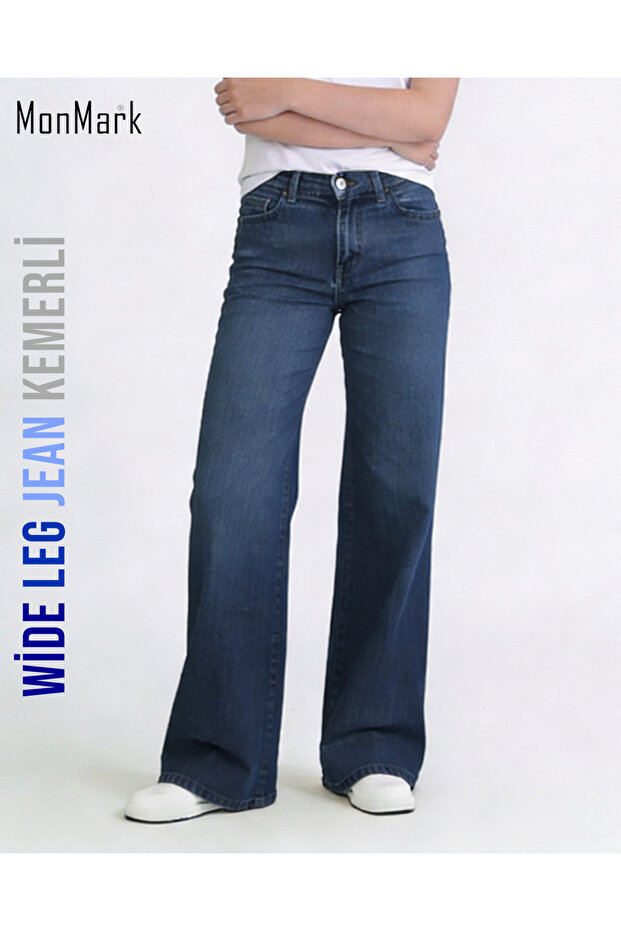 Wide Leg Denim Kemerli