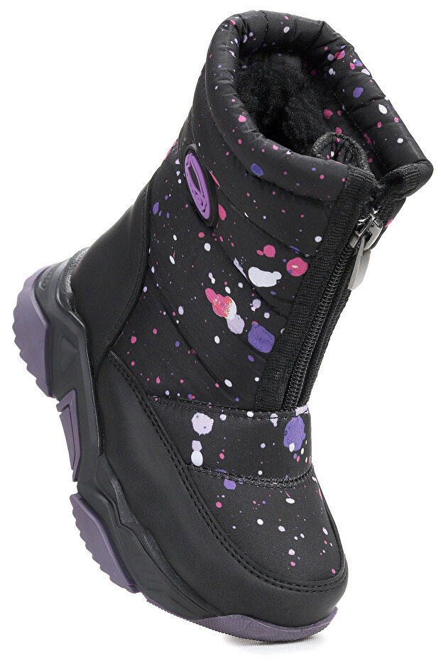 Mars Zippered Girl's Snow Boots
