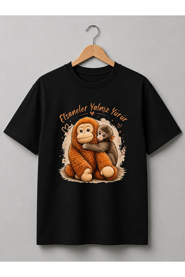 Tunalya Premium Printed Unisex Cotton T-Shirt with Monkey Design Calling for Mom