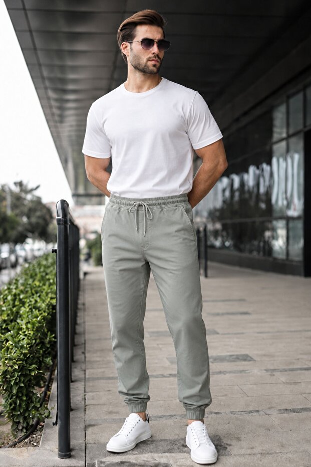 Mint Green Relaxed Jogger Pants 6853