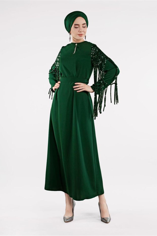 Payet Tassel Detailed Dress 4507