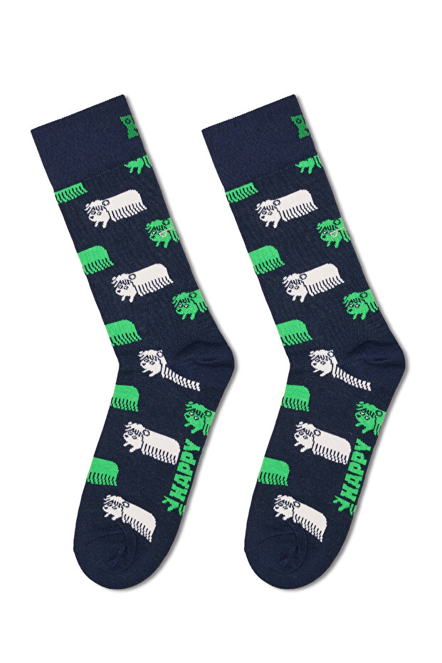 جوارب Happy Socks للرجال من القطن باللون الأزرق الداكن P003193