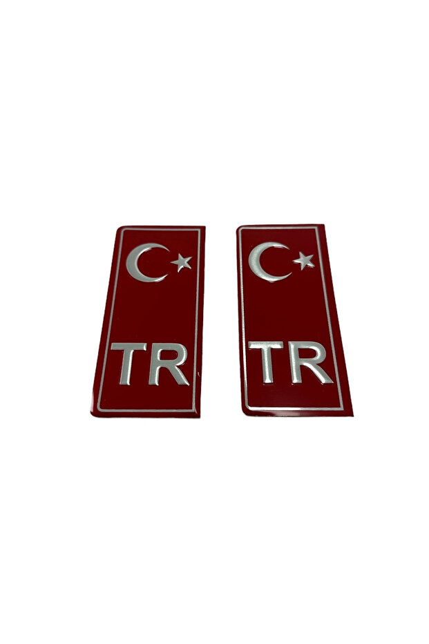 TR ختم لوحة الترخيص باللون الأحمر