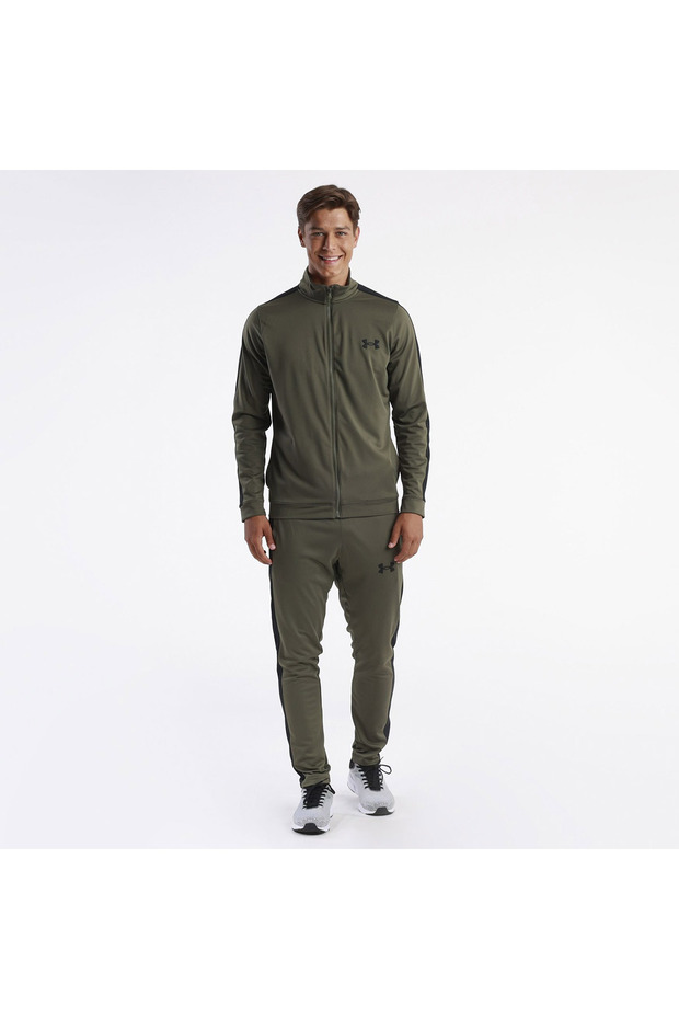 Knit Track Men's Green Tracksuit Set