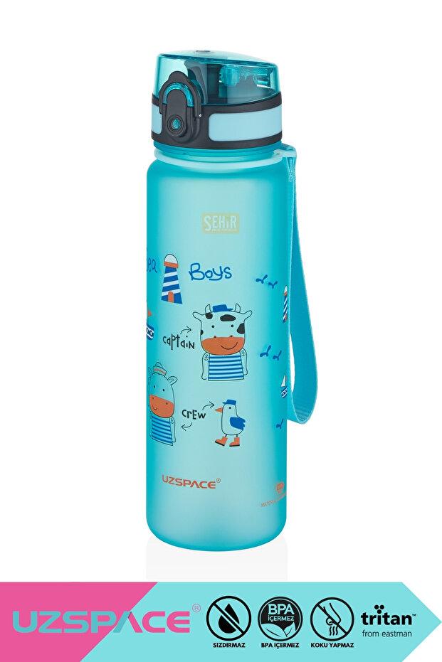 500ml New Collection Cute Animals Pattern Leak-Proof Bpa-Free Tritan Kids Water Bottle with Lockable Lid