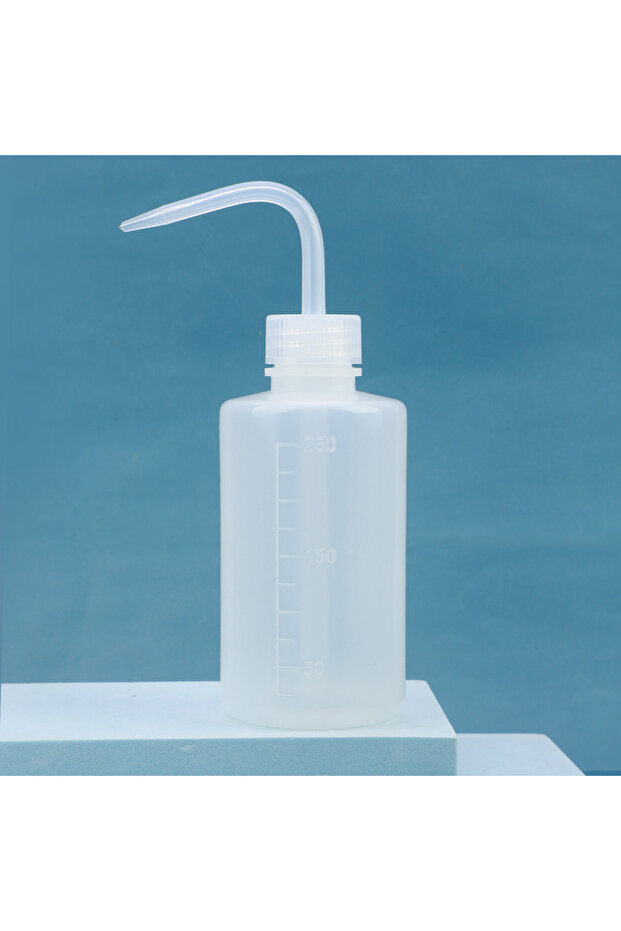 250ml Ivory 250ml Bulk Squeeze Water Bottles for Liquids with Narrow Mouth & Scale for Rinse Bottle