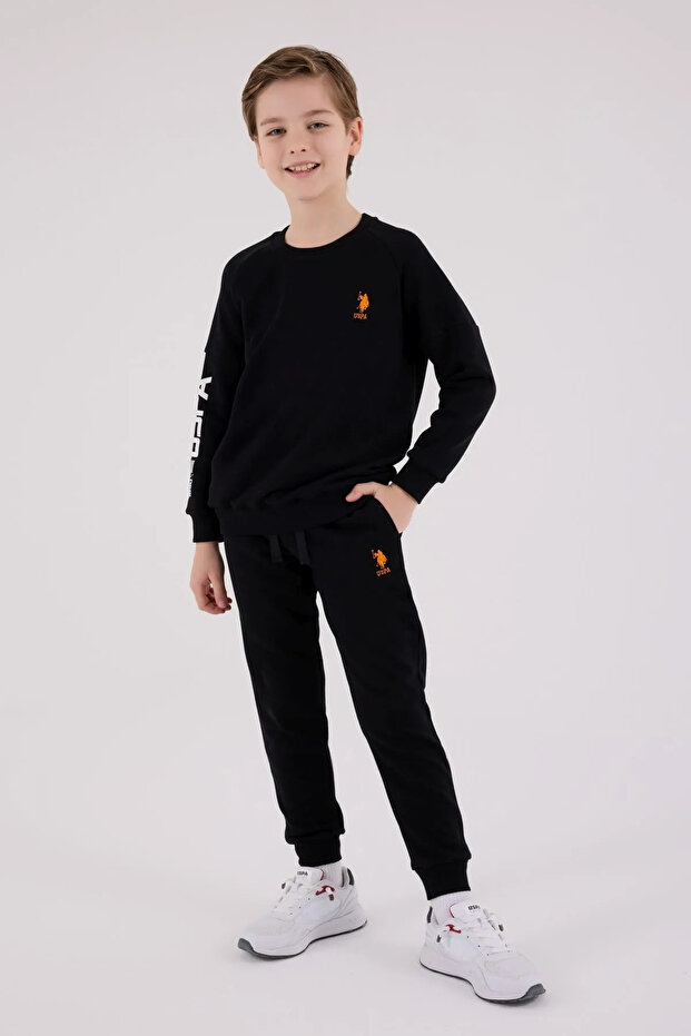 4-15 Years Old Licensed Us Polo Assn Boys Team-Black