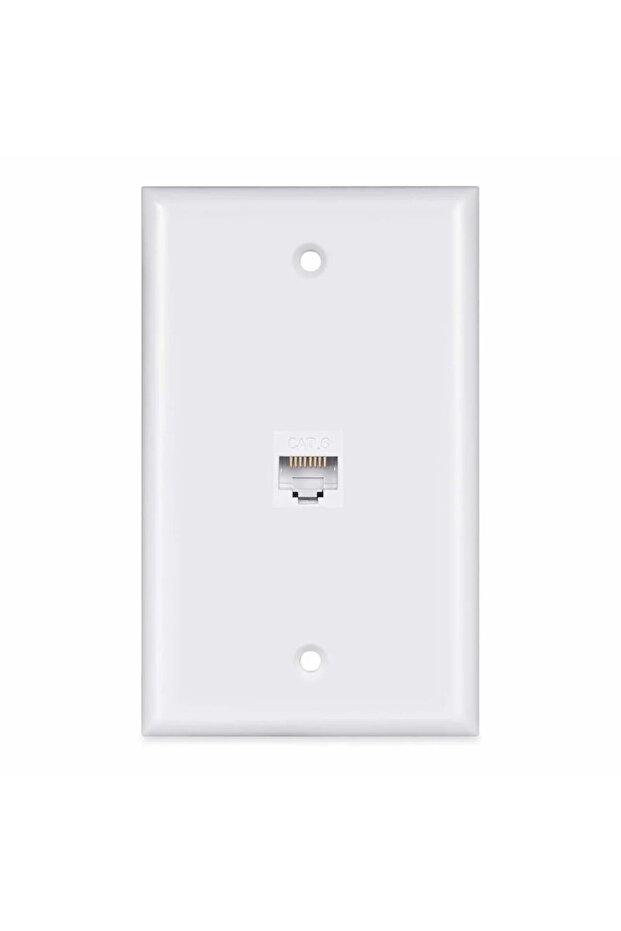 1-Port Natalink 1Pack Cat 6 Ethernet Wall Plate, Female-Female Removable Ethernet Wall Plate Compati